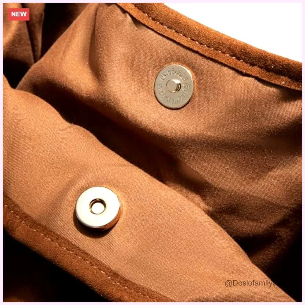 Large Faux Suede Hobo Shoulder Bag Tote Purse for Travel Work